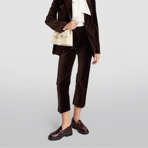Frame NWOT velour dark brown pants